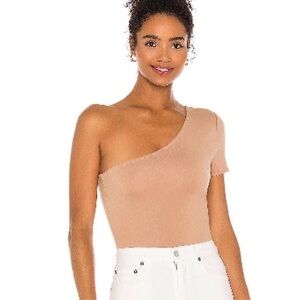 Privacy Please One-Shoulder Tan Women's Top